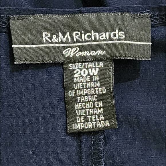 R M Richards navy and white 2 piece dress and duster length jacket plus size 20W - Picture 10 of 10